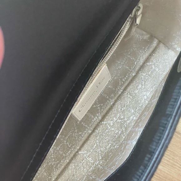 SOLD Lady Dior Mini Satin Bag Silver Hardware - Picture 11 of 13